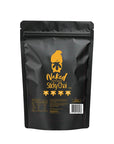 Black packaging of Naked Sticky Chai with a logo on a white background