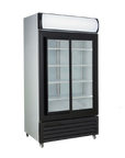 Large Black Sliding Two Glass Door Colourbond Upright Drink Fridge