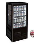 Four-Sided Countertop Display Fridge Black