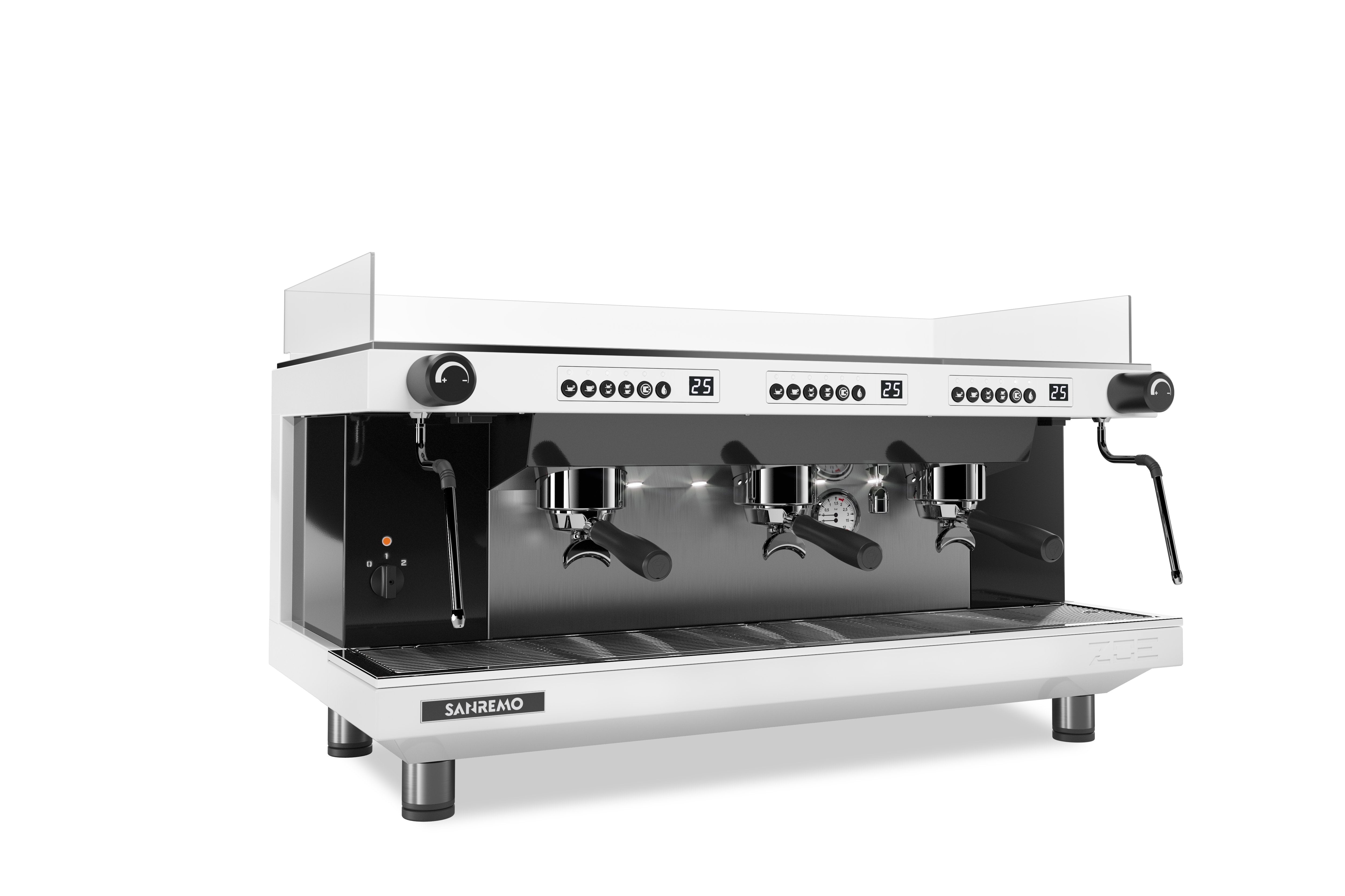 Brand New Sanremo Zoe Compact 2 Group Commercial Coffee Machine - Matt White