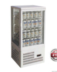 Four-Sided Countertop Display Fridge White