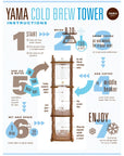 Yama Wood Cold Drip Coffee Tower - 6 to 8 Cup