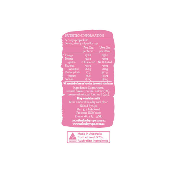 Naked Syrups Strawberry 1L