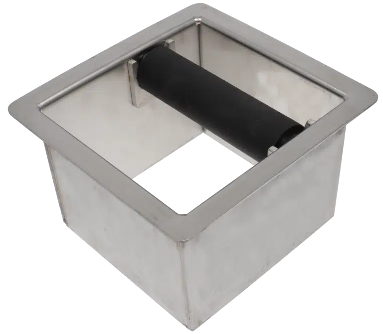 Bench Knockout Cafe Knockout in Bench Stainless Steel Chute – Complete Cafe Services