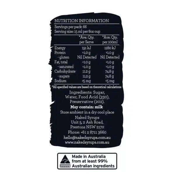 Naked Syrups Liquid Sugar 1L