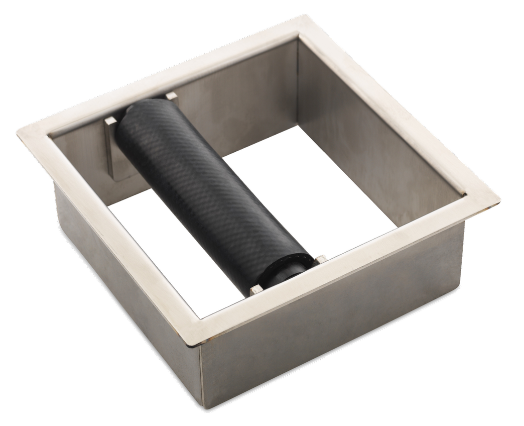 Cafe Knockout in Bench Stainless Steel Chute