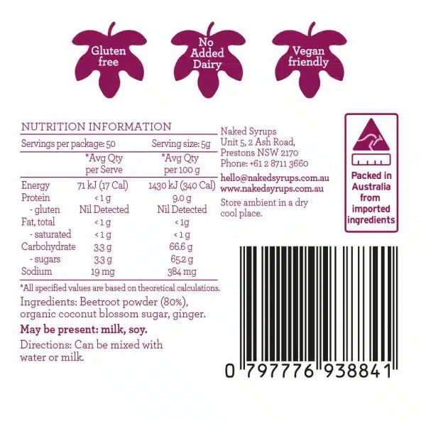 Naked Syrups Beetroot Powder 250g