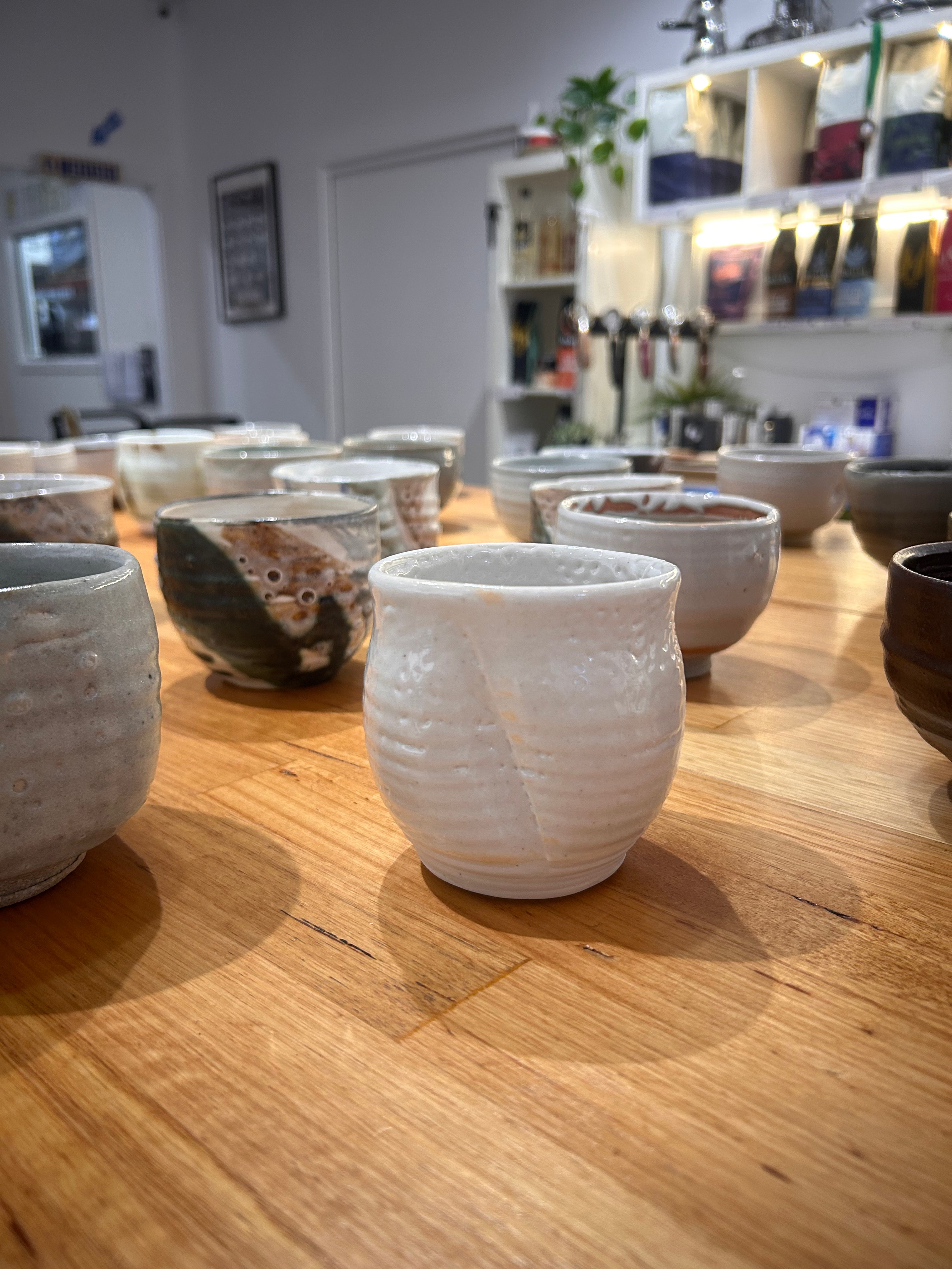 Handmade Ceramic Coffee Cups by Neville Assad-Salha