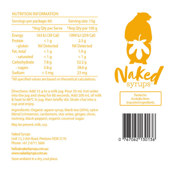 Naked Syrups Sticky Chai 1k