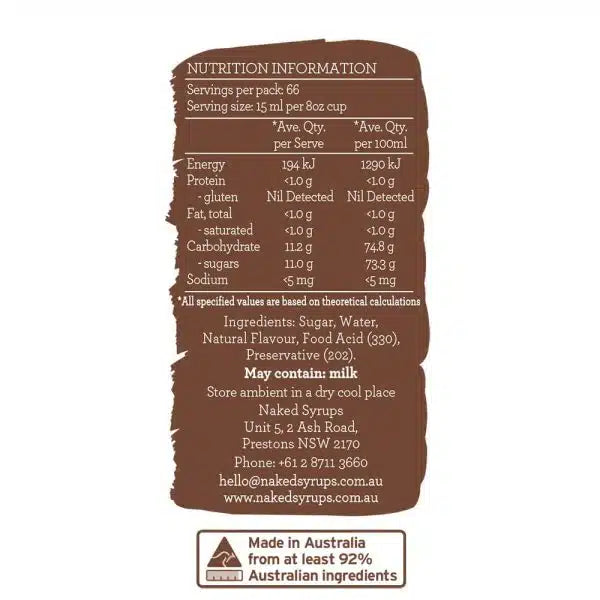 Naked Syrups Gingerbread Syrup 1L