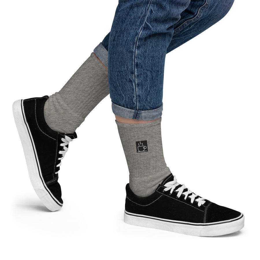 Coffee Cup Embroidered socks