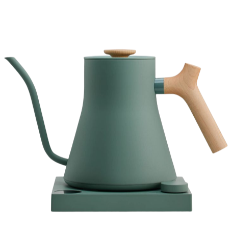 Fellow Stagg EKG Kettle - Smoke Green & Maple Wood