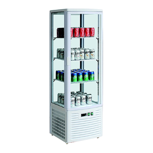 Four-sided Countertop Display Fridge Ivory-white - LSC235