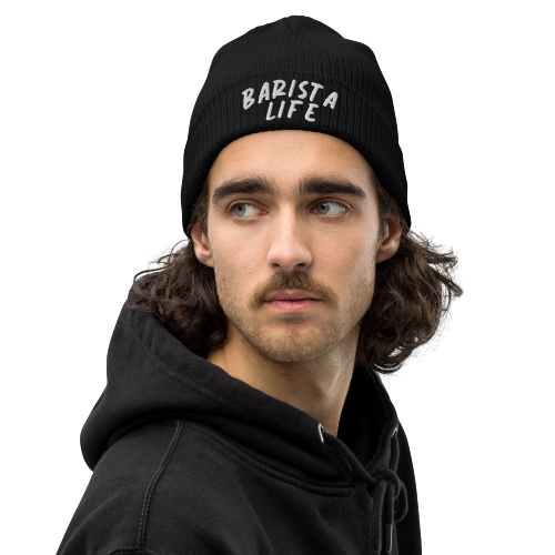 Barista Life Organic ribbed beanie