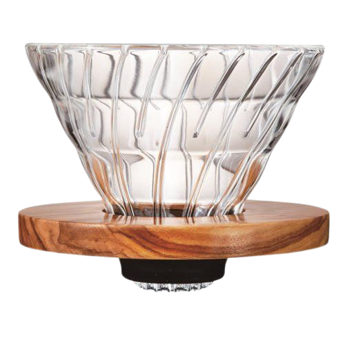 Hario V60 Glass Dripper - 02 - Olive Wood