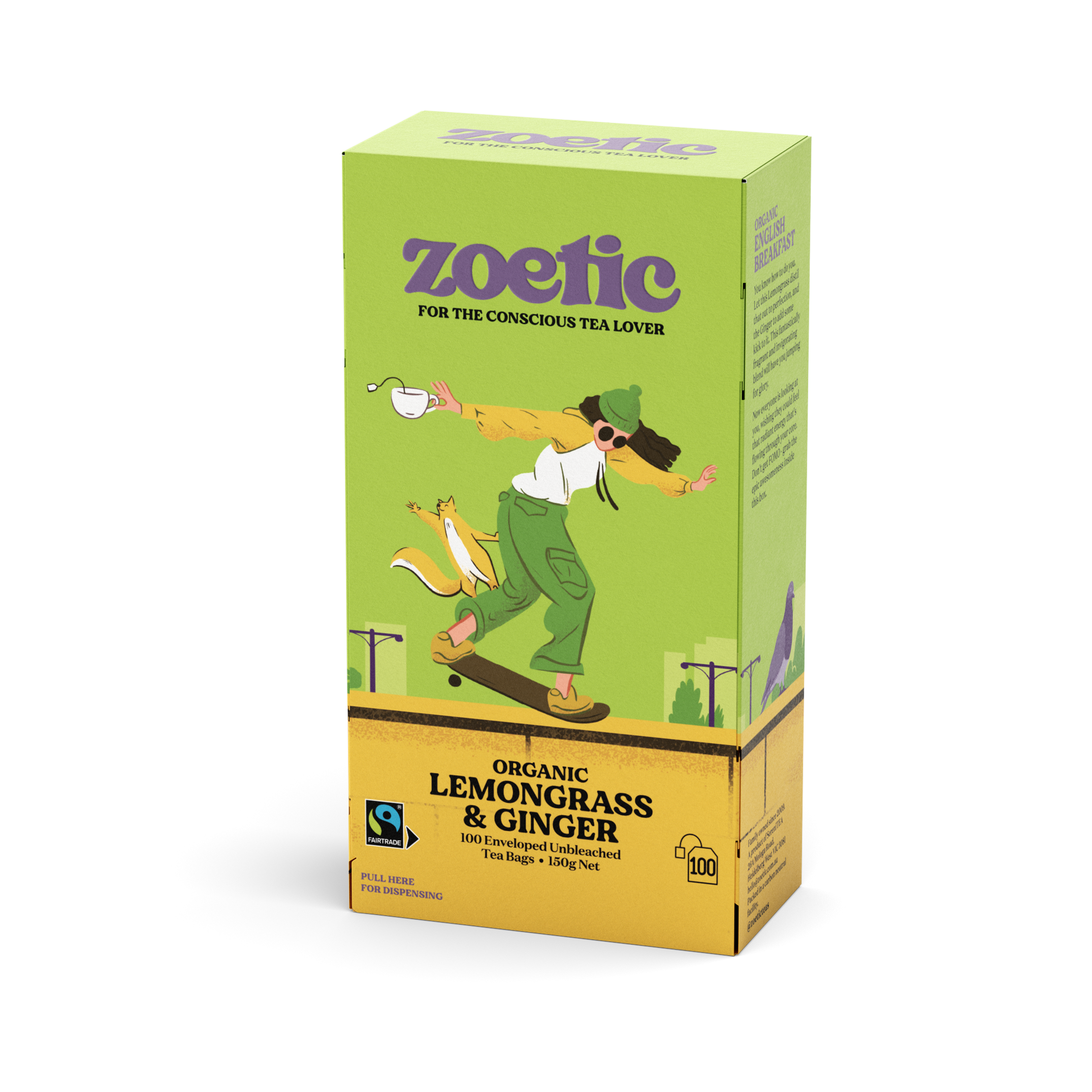 Zoetic Lemongrass & Ginger 100 Tea Bags