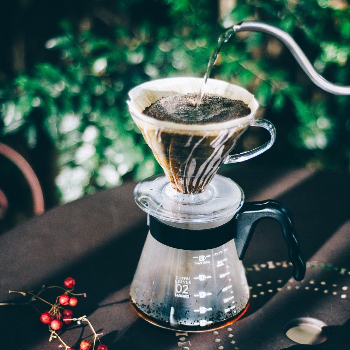 Filter coffee in action